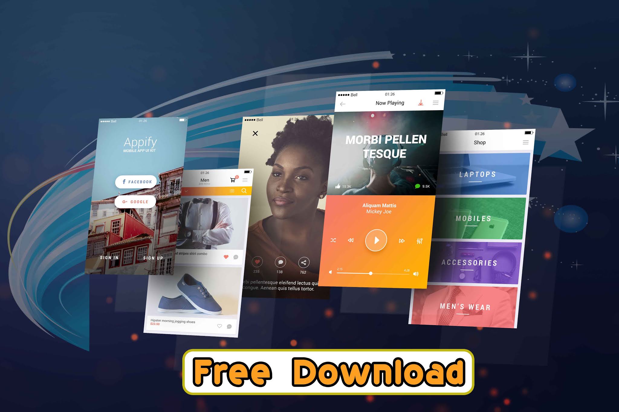 Download iphone 13 free mockup in all colors. Mobile App Screens Mockup For Adobe Photoshop Free Download