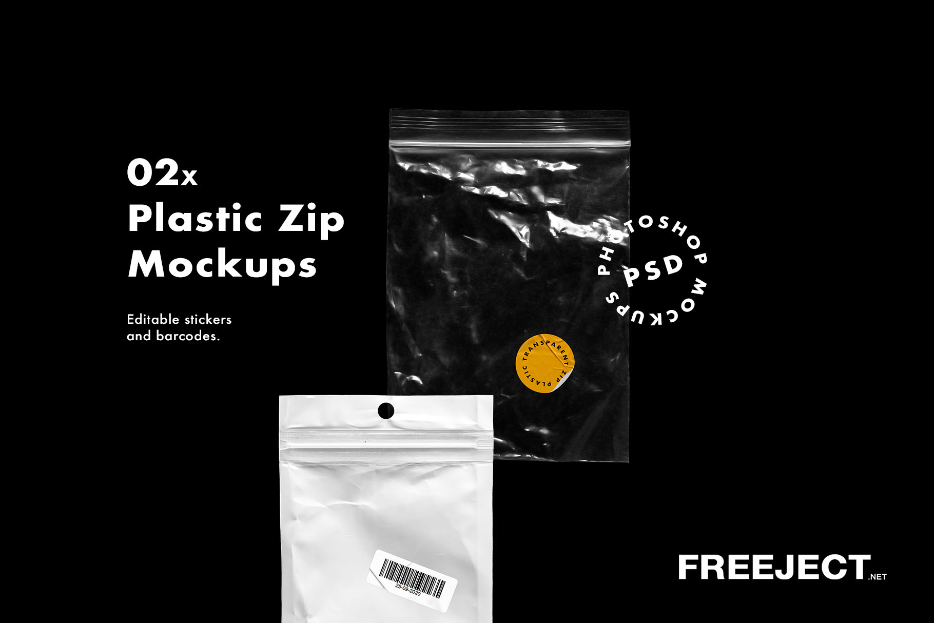 Perfect for sport nutritions, pharmaceutcial products or even cosmetics presentations. Small Plastic Zip With Sticker Barcode Mockups Free Download Photoshop Template Psd File