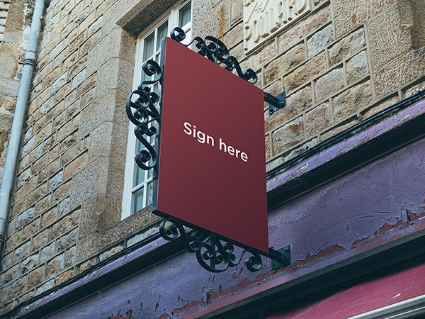 38+ Download Store Sign Free Mockup Psd