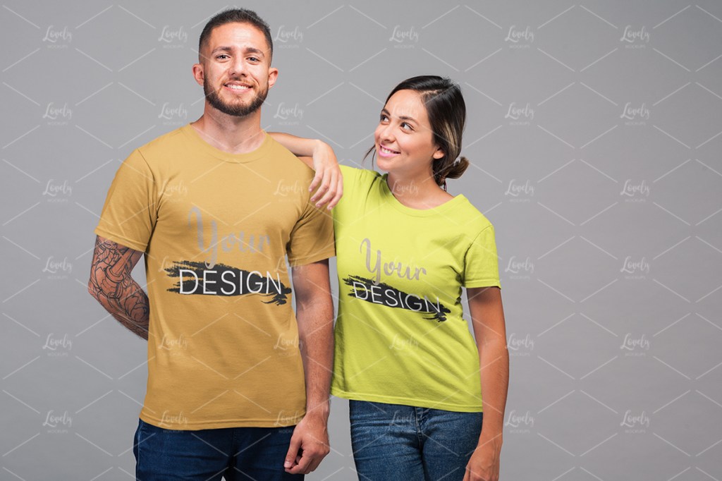 11+ Download Mockup T Shirt Man Woman&nbsp;Psd