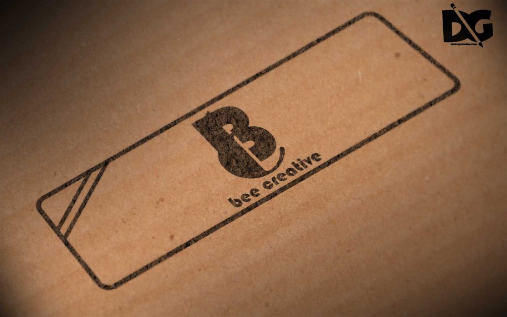48+ Download Cardboard Logo Mockup Psd