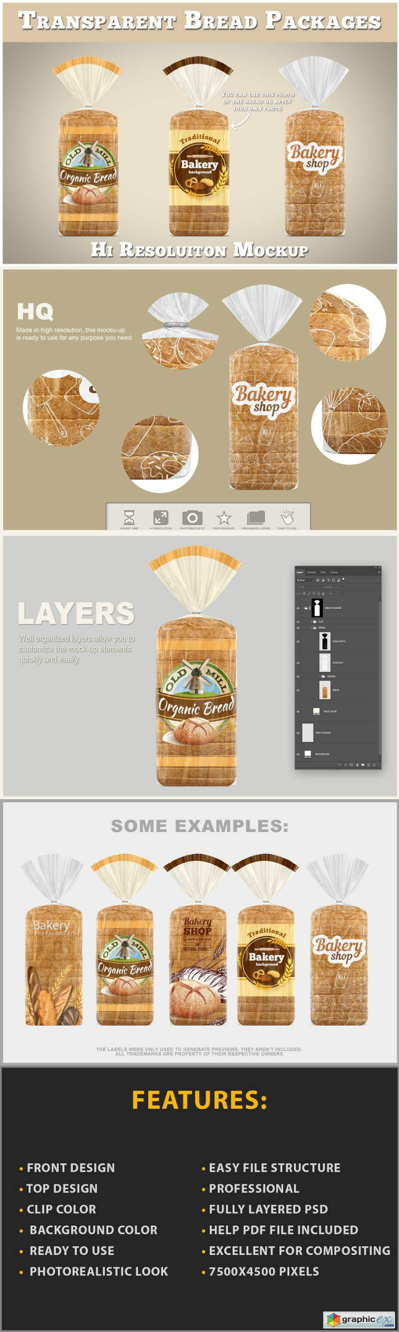 45+ Download Free Bread Packaging Mockup&nbsp;Psd